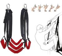 LQSSA Columpio Rojo Colgante con Cojín De Nylon De Carga Grande, Juguete para Aliviar El Estrés para Interiores, Yoga, Hogar Y Exteriores, Regalo para Hombres Y Mujeres