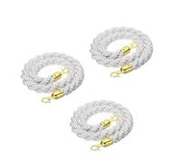 LQSYBHD 3 Pcs Cuerda de Barrera,Cuerda de Puntal,Cuerda de Control de Multitudes con Ganchos,para Postes Divisor de Cola de Hotel Teatro de Hotel(Size:3.3ft)