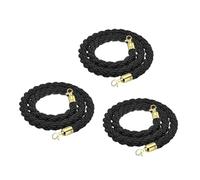 LQSYBHD 3 Pcs Cuerda de Control de Multitudes con Ganchos,Cuerda de Terciopelo,Cuerda de Barrera,para Postes Divisor de Cola de Hotel Teatro de Hotel(Size:4.9ft)