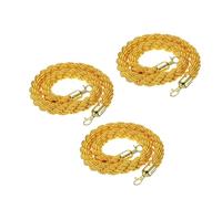 LQSYBHD 3 Pcs Cuerda de Control de Multitudes,Cuerda de Partición con Ganchos,Queue Cuerda Barrera,Cuerda de Puntal,para Cines,Grandes Aperturas,Hoteles(Size:4.9ft)