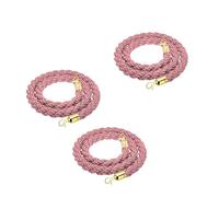 LQSYBHD 3 Pcs Cuerda de Puntal con Ganchos,Cuerda de Iimitadora,Cuerda de Partición,Cuerda de Barrera,Cuerda de Terciopelo,para Control de Multitudes(Size:5ft)