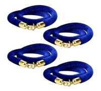 LQSYBHD 4 Pcs Azul Cuerda de Terciopelo,Cuerda de Barrera,Cuerda de Soporte de Terciopelo,Cuerda de Iimitadora con Ganchos,para Postes Divisor de Cola(Size:3ft)