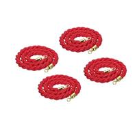 LQSYBHD 4 Pcs Cuerda de Puntal con Ganchos,Cuerda de Control de Multitudes,Cuerda de Barrera,para Postes Divisor de Cola de Hotel Teatro de Hotel(Size:2ft)