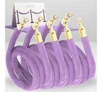LQSYBHD 4 Pcs Cuerda de Soporte de TerciopelCuerdas de Barrera de Terciopelo con Ganchos,Cuerda de Puntal con Ganchos A Presión,para Evento de Fiesta(Size:3ft)
