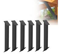 LQSYBHD 6 Conectores de Alta Resistencia Soporte de Ángulo de 45 Grados Soporte de Ángulo de Viga Soporte de Poste de Soporte para Estructuras de Madera Bricolaje