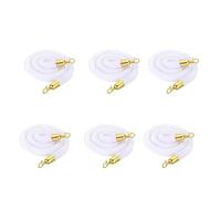 LQSYBHD 6 Pcs Cuerda de Soporte de Terciopelo,Cuerdas de Barrera de Terciopelo,Cuerda de Barrera,Cuerda de Puntal con Ganchos A Presión,para Cine(Size:5ft)