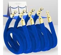 LQSYBHD Cuerda de Soporte de Terciopelo de 6 Pies,Cuerda de Control de Multitudes,Cuerda de Puntal con Ganchos A Presión,para Evento de Fiesta(Size:3.3ft,Color:Azul)