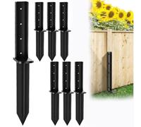 LQSYBHD Kit de Reparación de Postes de Valla Negro, Reforzado Anclaje de Acero Resistente para Postes de Madera Staffe per Traversine Ferroviarie in Metallo(Size:80x12x5cm,Color:6D)