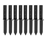 LQSYBHD Kit de Reparación de Postes de Valla Negro, Reforzado Anclaje de Acero Resistente para Postes de Madera Staffe per Traversine Ferroviarie in Metallo(Size:80x12x5cm,Color:8D)