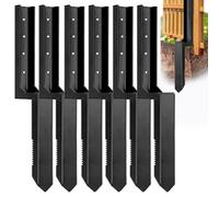 LQSYBHD Kit de Reparación de Postes de Valla Negro, Reforzado Anclaje de Acero Resistente para Postes de Madera Staffe per Traversine Ferroviarie in Metallo(Size:80x12x5cm,Color:6E)