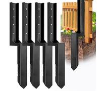 LQSYBHD Kit de Reparación de Postes de Valla Negro, Reforzado Anclaje de Acero Resistente para Postes de Madera Staffe per Traversine Ferroviarie in Metallo(Size:80x12x5cm,Color:4E)