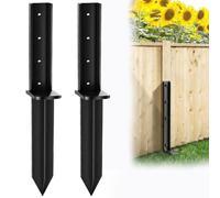 LQSYBHD Kit de Reparación de Postes de Valla Negro, Reforzado Anclaje de Acero Resistente para Postes de Madera Staffe per Traversine Ferroviarie in Metallo(Size:80x12x5cm,Color:2D)