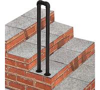 LQSYBHD Pasamanos Industrial En Forma de U, Pasamanos de Escalera de Tubo Galvanizado Mate, Barra de Soporte Antideslizante de Seguridad, Barandilla Interior para Jardín, Loft, Pasil(Size:3.11ft/95cm)