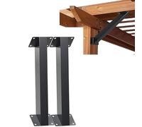 LQSYBHD Soporte de Ángulo de 45 Grados de Alta Resistencia Soporte de Esquina para Pérgola Y Pabellón Kit para Pérgolas Cenadores Casas en Árboles Cabañas Y Patios(Size:2pcs)