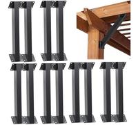 LQSYBHD Soportes de Ángulo de 45°,Conectores para Pergola de Jardin,Escuadra 45 Grados para Pergola para Pérgola Cenador y Cenador de Madera con Borde de Viga y Poste(Size:12pcs)