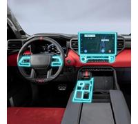 LQUNGE - Consola central precortada para interior de coche, traje invisible de TPU, película protectora transparente, accesorios antiarañazos para Toyota Tundra 2022-2024