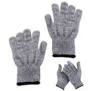LQUYTA 1 Par Guantes Anticorte 5 Nivel Guantes Anti-Corte Alta Resistencia Protección Ultimate Corte Alta Comodidad Adecuado para Cocina Cortar Carne (Gris L)
