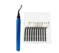 LQUYTA 1 Pieza erramienta de Desbarbado Manual 360° Giratoria Cuchilla Herramienta De Corte Metal Descongelador Manual Con 11 Piezas Cuchillas Para Impresora 3D Plástico Aluminio Y Acero Inoxydable