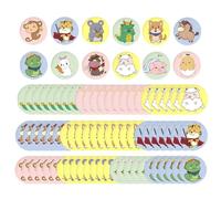 LQUYTA 120 tiritas infantiles de dibujos animados, redondas, 2,3 cm, punto adhesivo, tela flexible para niños para pequeñas heridas, granos, vacunas y ampollas (12 estilos)