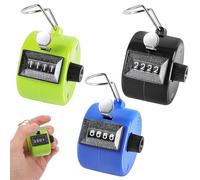 LQUYTA 3 Pcs Contador Manual, Mini Contador De Mano Contador, Contador Mecánico, Contador de Vueltas, Contador de Dedos, Contador de Golf, Para Golf Sport Coach, con Anillo de Dedo