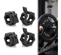 LQUYTA 4 Piezas Abrazaderas de Barra, Abrazaderas de Topes Collares de Resorte, Bloqueadores para Barras, para Mancuernas Entrenamiento Físico