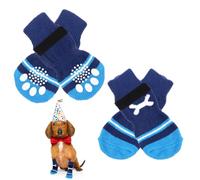 LQUYTA 4 Piezas Calcetines Perro, Calcetines con correas de refuerzo ajustables para Perros y Gatos, Zapatos para Perros con Refuerzo de Goma, Zapatos Perro para Perros PequeñOs Gatos -M