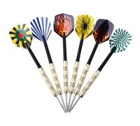 LQUYTA 6 Piezas Dardos con Punta de Metal Profesional Varilla Metal Punta Dardos Punta Acero Dardos Set 6 Piezas 14 Gramos Adecuado Hogar Taberna Juego Exterior 6 Colores