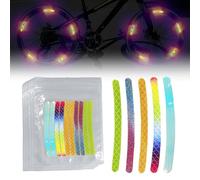 LQUYTA50 Piezas Pegatina Reflectante Alta Visibilidad Nocturna, Pegatinas Reflectantes, Cinta a Rayas para Bicicleta, Casco, Coche, Ropa (Multicolor)