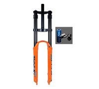 LQVAIPT Horquilla delantera con control de hombro de bicicleta de 1 a 1/8 pulgadas, 26, 27.5, 29 pulgadas, horquilla de suspensión de bicicleta de montaña, presión de aire ajustable y piezas de