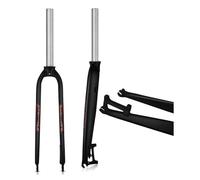 LQVAIPT Horquilla delantera rígida de 1 a 1/8 pulgadas, 26, 27.5 y 29 pulgadas, aleación de aluminio, freno de disco rígido MTB Gravel, horquilla delantera de bicicleta de montaña de 28.6 mm, tubo