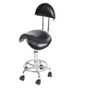 LQVAIPT Taburete con sillín rodante con Soporte for la Espalda, Silla giratoria, Taburete Ajustable hidráulico for Dentista, SPA, salón de masajes, peluqueros(Black)