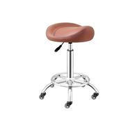 LQVAIPT Taburete con sillín, Silla giratoria con Ruedas Ajustable for salón de Dentista, Oficina de masajes, Silla con sillín de Altura Ajustable for Belleza(Brown)