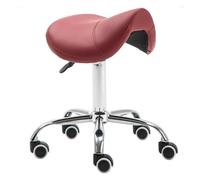 LQVAIPT Taburete hidráulico con Ruedas, Silla de Belleza giratoria for salón, peluquería, manicura, Tatuaje y Terapia(Claret)