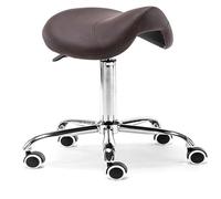 LQVAIPT Taburete hidráulico con Ruedas, Silla de Belleza giratoria for salón, peluquería, manicura, Tatuaje y Terapia(Brown)