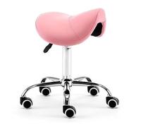 LQVAIPT Taburete hidráulico con Silla de Montar, Asiento Giratorio Moderno con Ruedas, cómoda Silla de Equilibrio de Belleza for una Espalda Sana(Pink)