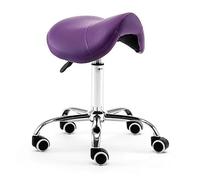 LQVAIPT Taburete hidráulico con Silla de Montar, Asiento Giratorio Moderno con Ruedas, cómoda Silla de Equilibrio de Belleza for una Espalda Sana(Purple)