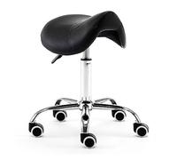 LQVAIPT Taburete hidráulico con Silla de Montar, Asiento Giratorio Moderno con Ruedas, cómoda Silla de Equilibrio de Belleza for una Espalda Sana(Black)