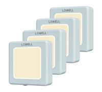 LQWELL® LÁMpara de Noche Plegable con Sensor Crepuscular, LÁMpara de Noche con Brillo Ajustable, Luz de Enchufe AutomÁTica, Luz de OrientaciÓN Blanca CÁLida (Azul, 1 Pieza)