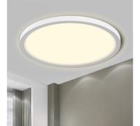 LQWELL® Lámpara de Techo LED, IP44, Resistente al Agua, para Baño, Redonda, Plana, 36W, 4000K, 4320LM, Moderna, Sencilla, Fina, para Salón, Dormitorio, Cocina, Oficina, 400 x 24 mm