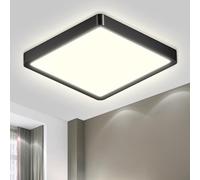 LQWELL® Lámpara de Techo LED Lámpara de Techo, IP44 Lámpara de Baño Impermeable Cuadrada Plana 18W 4000K 1600LM Delgada para Sala de Estar Baño Dormitorio Cocina Pasillo Sótano Oficina, 220 * 24 mm
