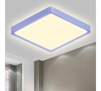 LQWELL® Lámpara de Techo LED Lámpara de Techo, IP44 Lámpara de Baño Impermeable Cuadrada Plana 18W 4000K 1600LM Delgada para Sala de Estar Baño Dormitorio Cocina Pasillo Sótano Oficina, 220 * 24 mm