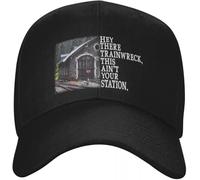LQWSDFT Gorra de béisbol Divertida con diseño Hola Descarrilamiento Esta no es tu estación para Hombre y Mujer Ideal Deportes al Aire Libre Regalos