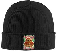 LQWSDFT Gorros navideños de Mateo Sahur Papá Noel Italianos con diseño Brainrot para Hombre y Mujer Gorros térmicos elásticos Deportes al Aire Libre Regalos