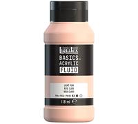 Liquitex Basics Fluid - Pintura acrílica de consistencia fluida, secado rápido, resistente a la luz, impermeable, acabado satinado permanente, bote 118 ml, rosa claro