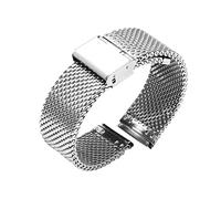 LQXHZ 18 mm 20 mm 22 mm 24 mm Universal Milanés Reloj de reloj de reloj Reloj rápido Malla de la banda de la banda de acero inoxidable Correa de pulsera Pulsera Negro(Silver,22mm)