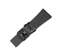 LQXHZ 22 Mm 24 Mm 26 Mm 28 Mm 30 Mm 32 Mm Correa De Reloj Compatible Con Correa De Reloj Diesel Plata Negro Oro Acero Inoxidable Correa De Reloj For Hombre Correa De Cuero(Color:Leather strap,Size:22m