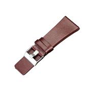 LQXHZ 22 Mm 24 Mm 26 Mm 28 Mm 30 Mm 32 Mm Correa De Reloj Compatible Con Correa De Reloj Diesel Plata Negro Oro Acero Inoxidable Correa De Reloj For Hombre Correa De Cuero(Color:Leather strap-03,Size: