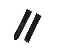 LQXHZ Banda 20 Mm 22 Mm Negro Azul Naranja Rojo Tela Nylon Goma Correa De Reloj Hebilla Correas De Reloj Compatible Con Correa Omega Seamaster Correa De Reloj(Blk brown edge,WITH GOLD BUCKLE_20MM)