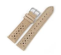 LQXHZ Correa De Cuero De Gamuza For Reloj, Correa De 18mm, 19mm, 20mm, 21mm, 22mm Y 24mm, Accesorios For Reloj De Carreras De Rally(Khaki,19mm)