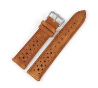 LQXHZ Correa De Cuero De Gamuza For Reloj, Correa De 18mm, 19mm, 20mm, 21mm, 22mm Y 24mm, Accesorios For Reloj De Carreras De Rally(Brown,22mm)